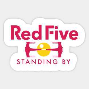 Red Five Standing By Sticker